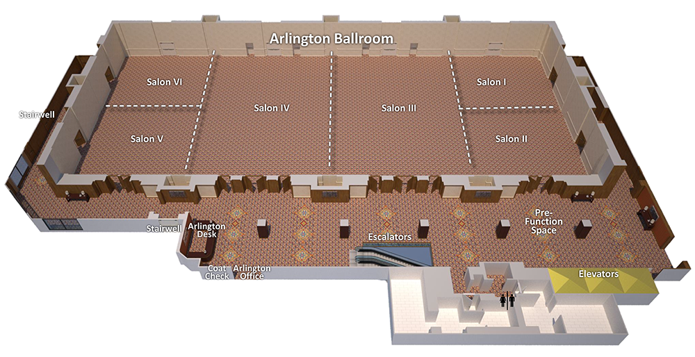 Marriott Crystal Gateway Meeting Rooms<br />1st Floor Meeting Space - Arlington Ballroom