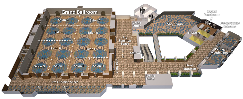 Marriott Crystal Gateway Meeting Rooms<br />1st Floor Meeting Space - Grand Ballroom