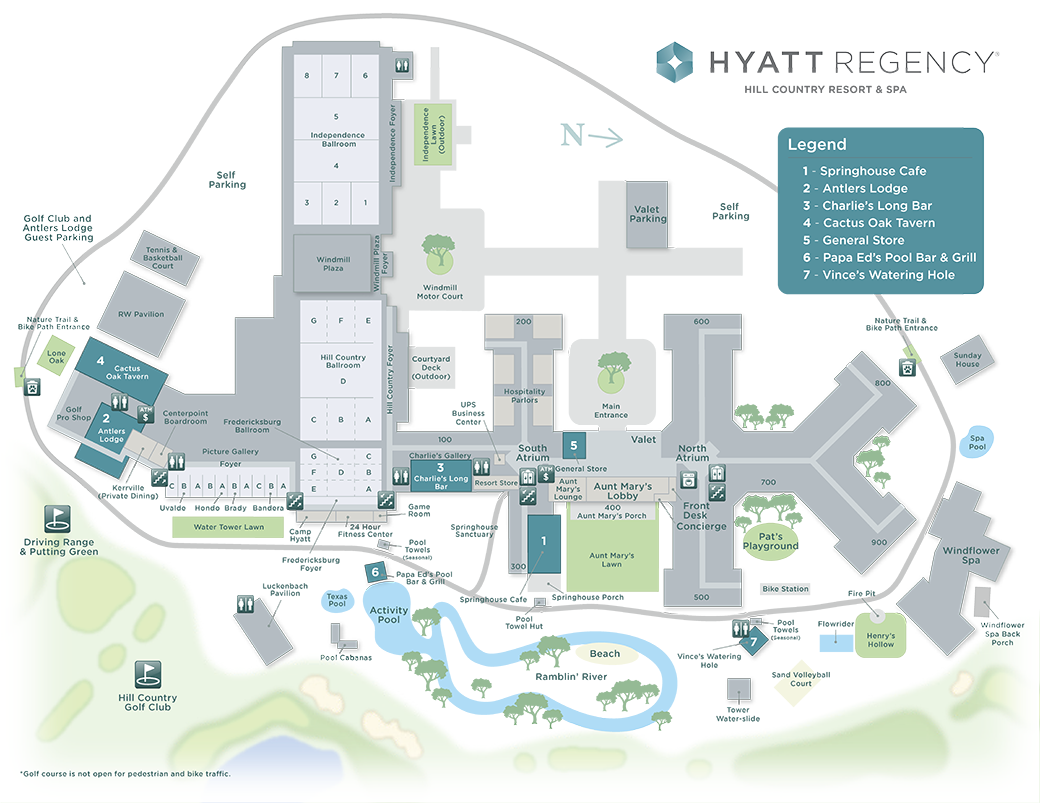 Hyatt Regency Hill Country Resort & Spa<br/>Overview Map