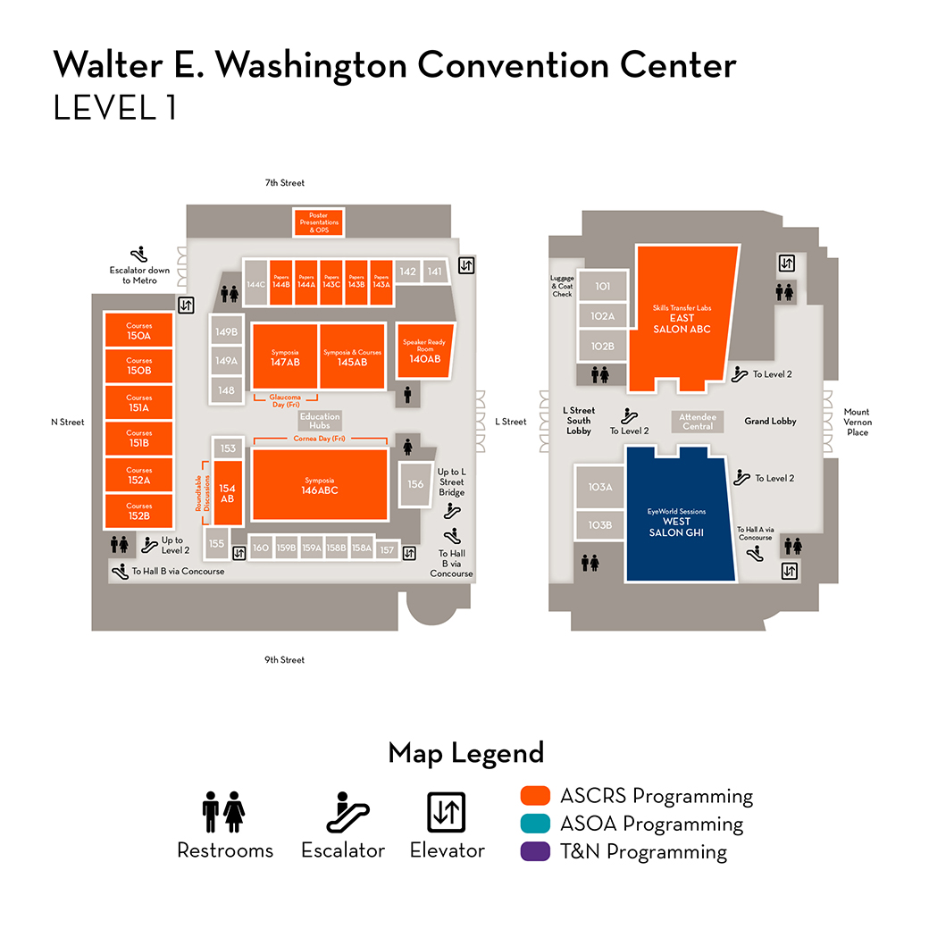 <div style="margin-left:20px;">Convention Center Map - Level 1</div>