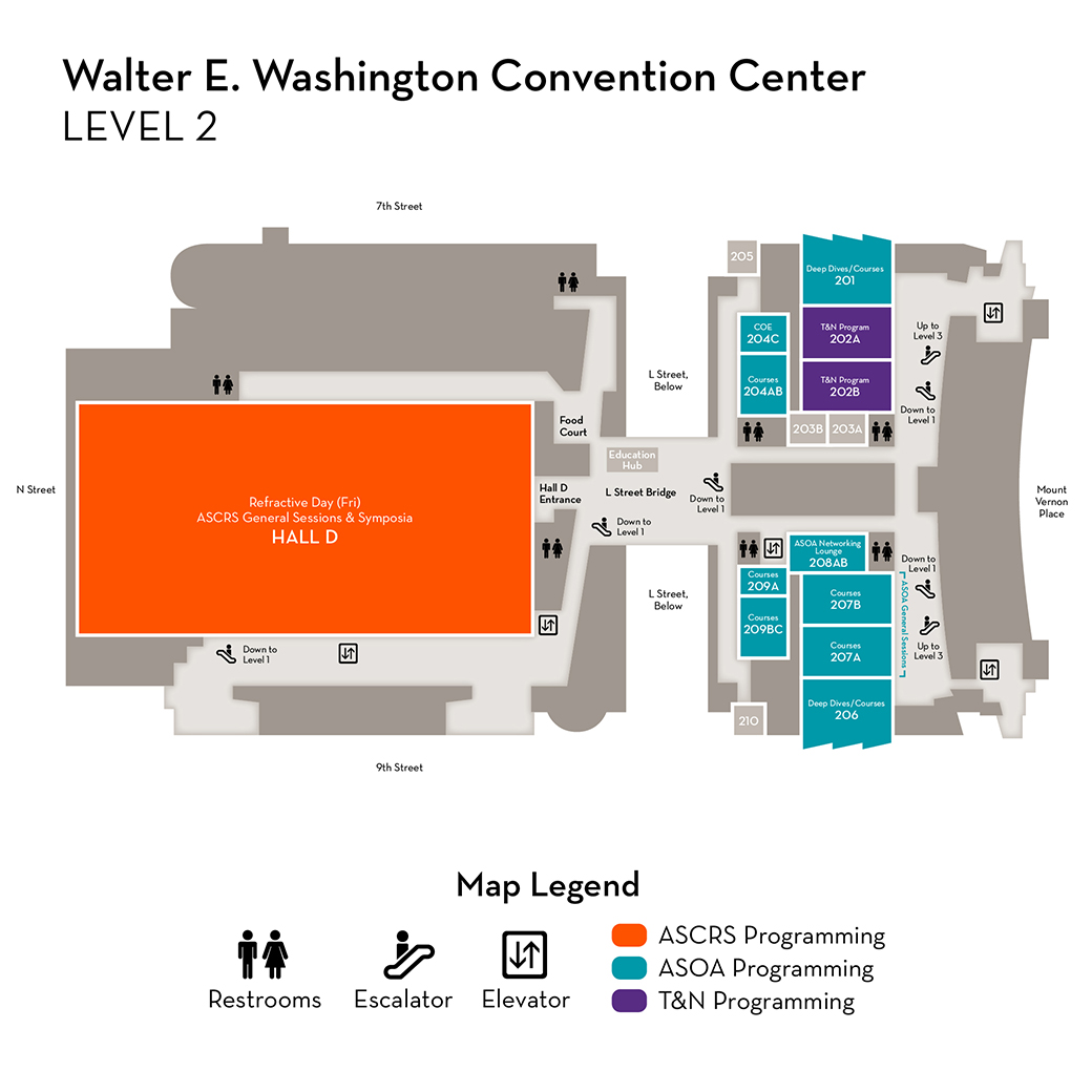 <div style="margin-left:20px;">Convention Center Map - Level 2</div>