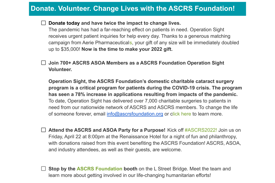 <div style="margin-left:20px;">ASCRS Foundation</div>